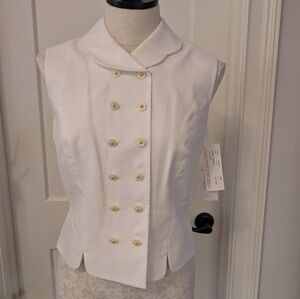 Doncaster White Double-Breasted Vest